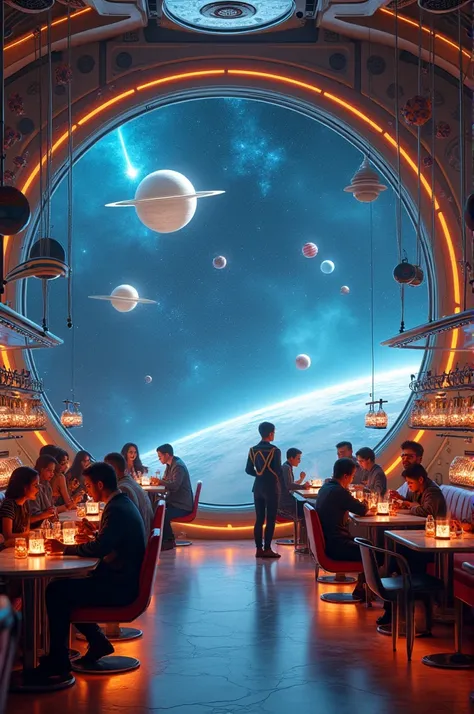 Space theme cafe