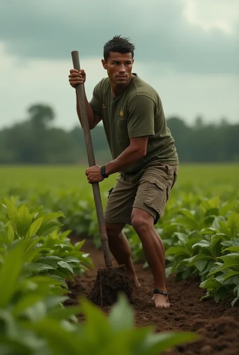 Crestino Ronaldo digging his  field(full real look)