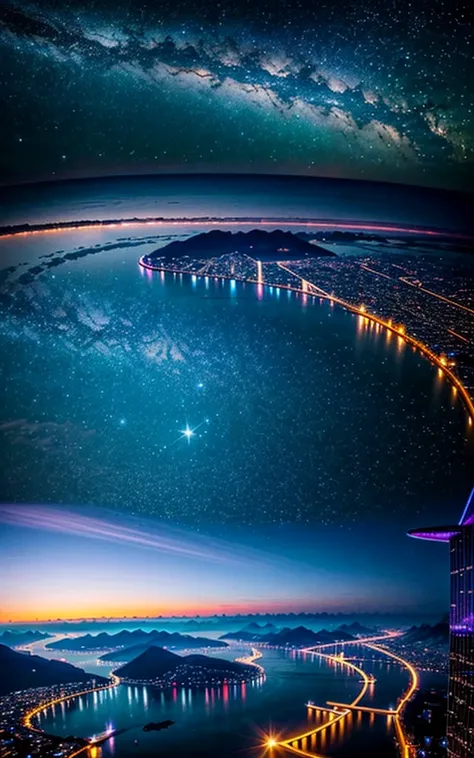 Spectacular views、 Future Cities 、god秘的、 Vivid 、 is glittering、magic、 surrealism 、god々、 wonderful、Little Star, beautiful view, Inspiring Scenery, Spectacular Scenery ,Breathtaking Scenery 