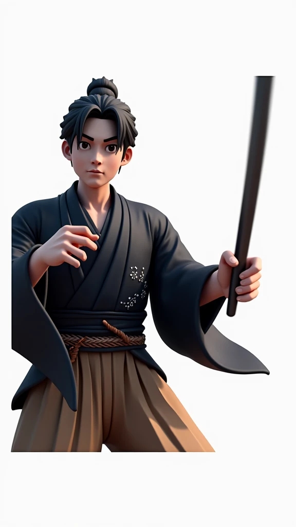 Samurai wearing a haori hakama。
whole body。
3D Avatars