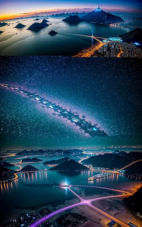 Spectacular views、 Future Cities 、god秘的、 Vivid 、 is glittering、magic、 surrealism 、god々、 wonderful、Little Star, beautiful view, Inspiring Scenery, Spectacular Scenery ,Breathtaking Scenery 