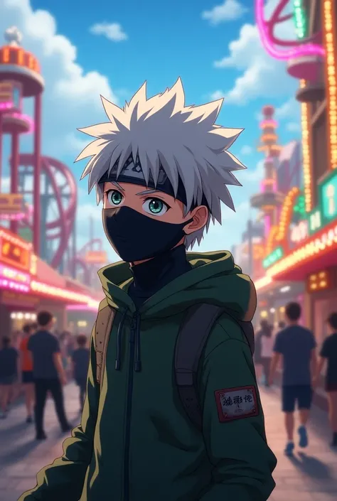  Young Kakashi in amusement park