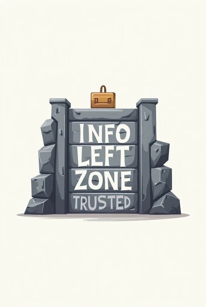  Create a logo with a large wall main icon , say “Infoleftzone .trusted” in the central part of the wall 