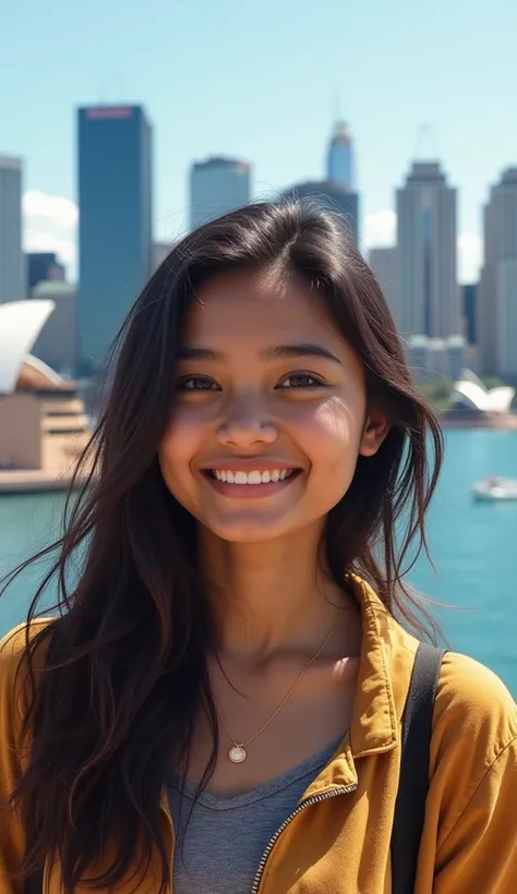 Nepali 23 years old simple beautiful brightness girl Australia Sydney background picture 