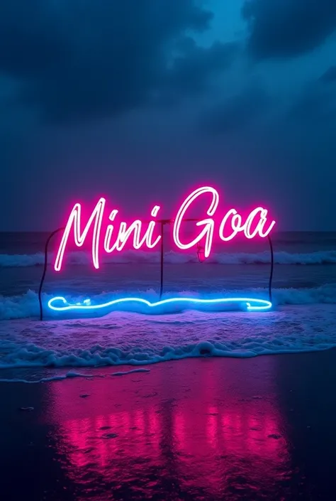 I need a thumbnail in tamil it will be by the sea and it will say mini goa in west bengal and it will be in neon color for my YouTube 
This text written in West Bengal mini will be in neon color