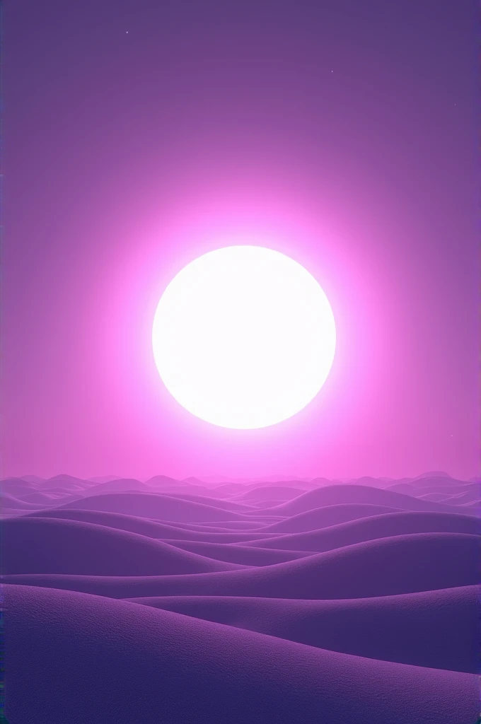 White sun on purple background 