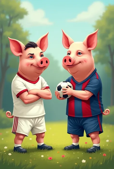 (Ronaldo and Messi pig 
