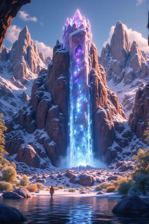 A crystal but with a mountain theme