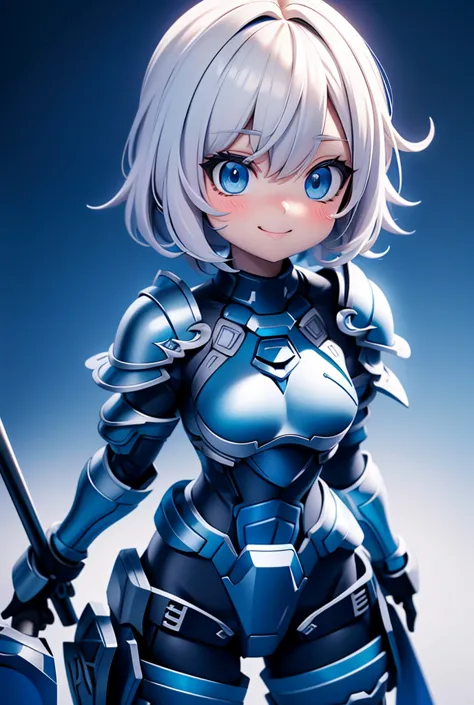 shortcuts,  blue eyes,blonde,  bangs between eyes,  small breasts,metallic dark blue micro bikini armor, t-back ,  high resoluti...