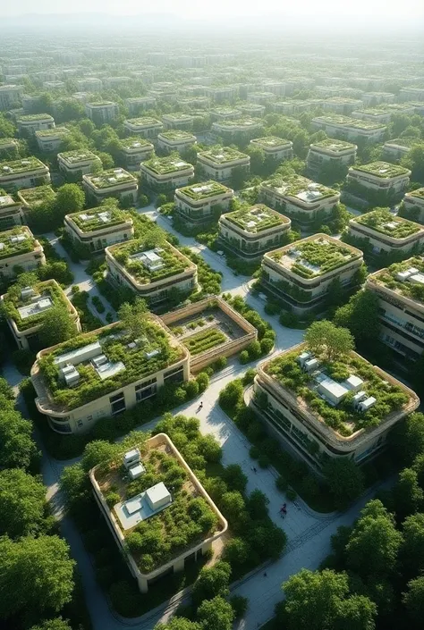 Square ecological self-sustainable city plan 