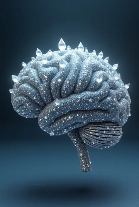 a brain that is entirely diamond encrusted.  