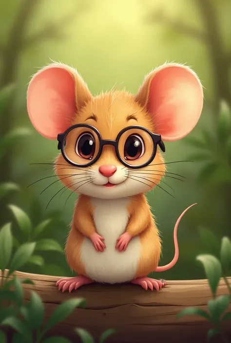 cute spectacled mouse