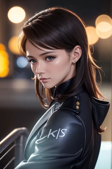 Close-up of a woman in a suit, Medium close-up ( micro ), 8k art gel bokeh, Vojtek Fuss, ig model | art gel , Lostrun 8k, by ruan jia and stanley art gel , Jason Chan, like in the movie . Ren Jun, Jan J, Yangjun Cent