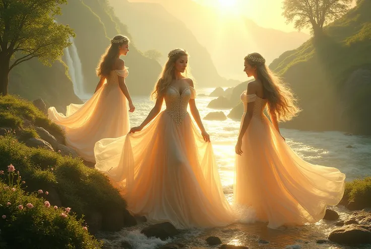 princesses, heaven, paradise, heavenly, divine, wonderful, amazing, masterpiece, awesome, realistic, 4k, high resolution