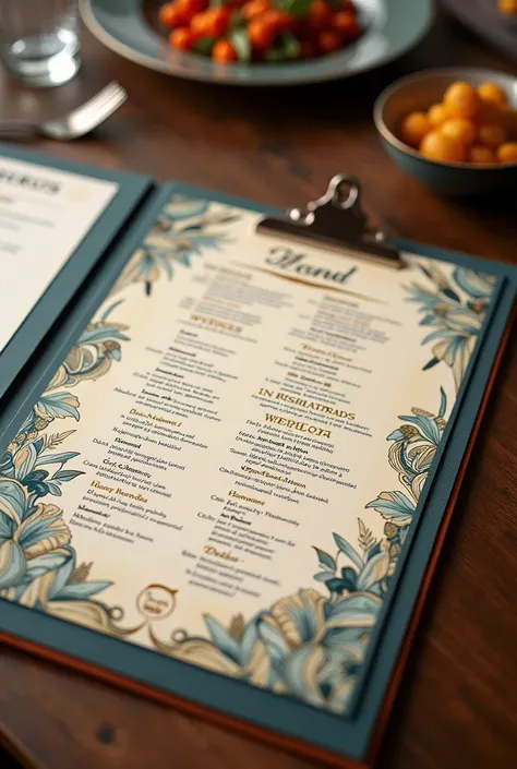 Creative menu design for a restaurant