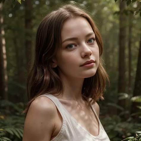 Mackenzie Foy, her youthful features radiating an innocent charm, stood amidst the towering trees of the forest. Dressed in a simple white tank top and a flowing pleated skirt, the  actress who portrayed the character of Renesmee exuded a captivating blend...