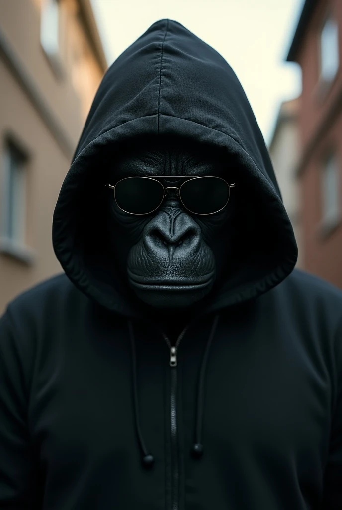 gorilla hood mask sunglasses