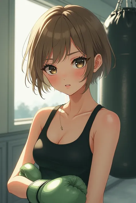 (Amazing. Super high quality. So beautiful. Super detailed. Perfect face. Perfect eyes. Perfect anatomy. Masterpiece. Incredible. Perfect lighting.) Dynamic angles. 2D. Japanese anime. Watercolor style. Dim colors. Woman looking back. Very short and petite...