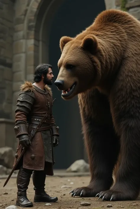 Do the Baldur Gate scene between the man and the bear having sex