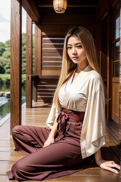 A daring 18-year-old blonde Japanese girl. She should be 180 cm tall, weigh 45 kg, and have a smooth, light complexion, straight long blonde hair, sleek, and glossy, graceful, diamond face with high cheekbones, a small, delicate nose, and full, well-define...