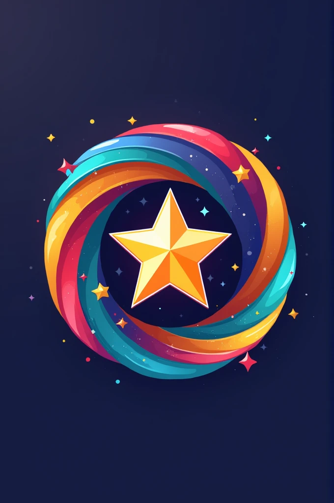 Create a logo for CEDRO STAR Tutor in mixed colors around circle 