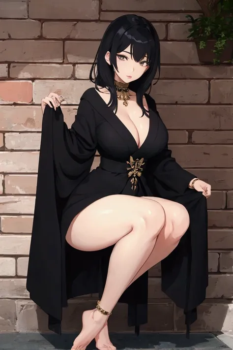 kana kojima, black hair, mature , bust, full body