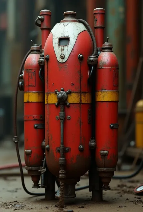 Jetpack model 3D red with white and yellow
Worn and rusted 