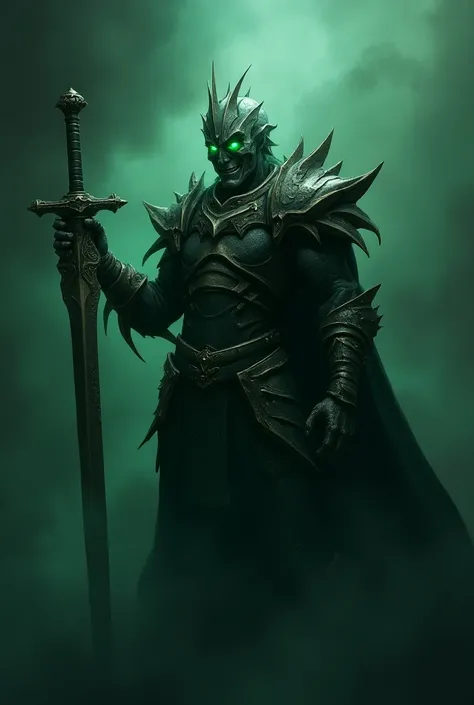 It creates an epic image of Viego ,  the Ruined King from League of Legends ,  in high-quality digital design art .  It represents Viego as a tormented monarch ,  wielding his iconic Sword of the Kings shrouded in dark mist .  Highlight his characteristic ...