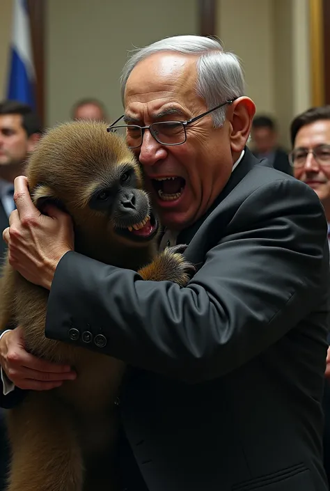 A monkey kills Netanyahu