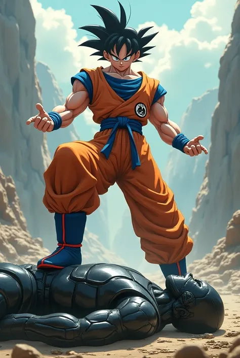 Gohan ने vision की छाती पर पैर रखकर खड़ा है 