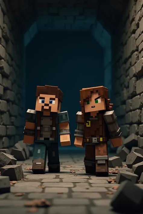 2 Minecraft characters landed in the mine after defeating Wither