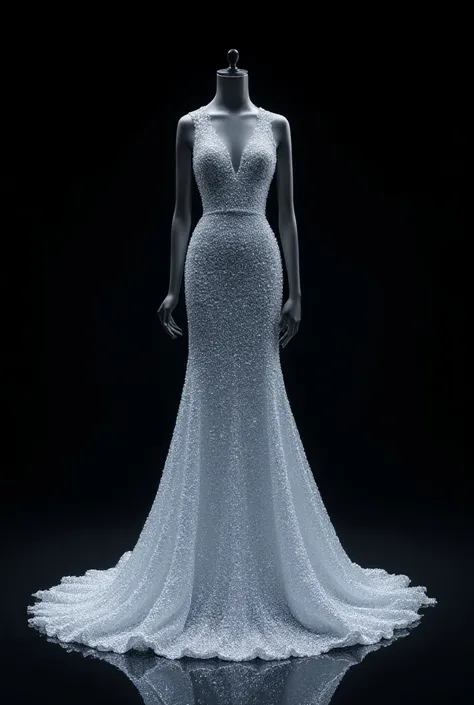 Make a very revealing dress for women made fully out of diamond  just show me the dress i dont want to see the model or person  just show me only the dress 
