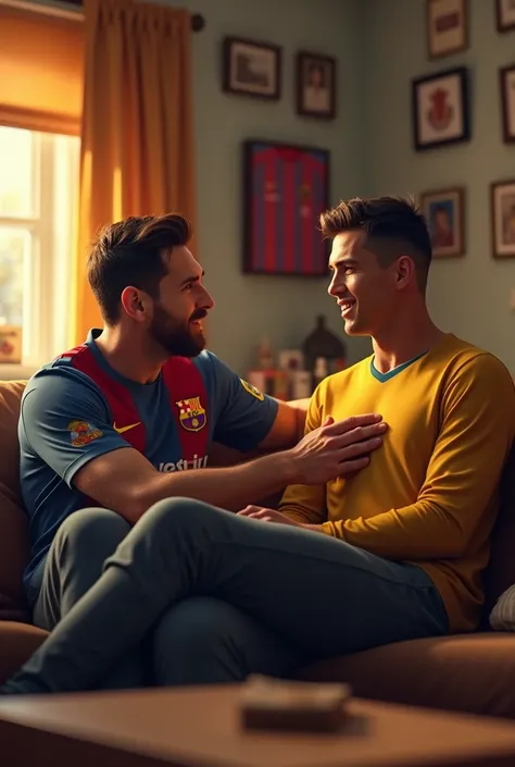 Messi and Cristiano at home