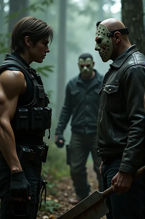 Leon kennedy from resident evil and frank grillo vs jason voorhees 