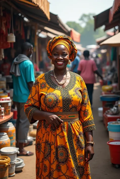 A Yoruba woman selling Toyota market 