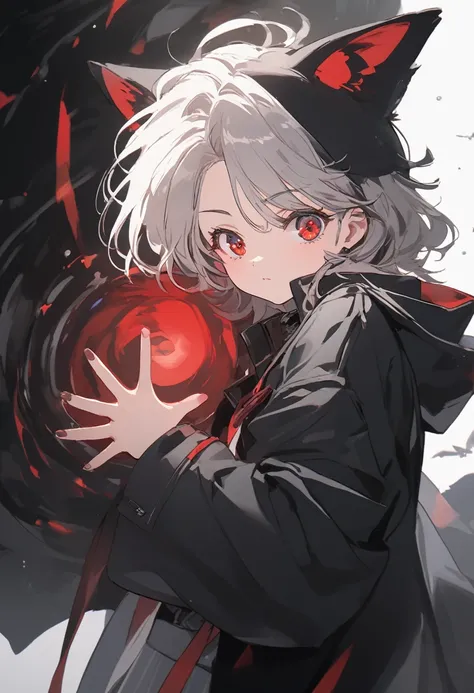 ((((Black coat with red eyes))))