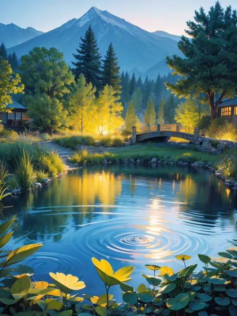 Pond in the evening