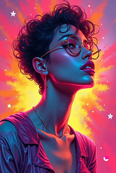 **Magical Pop Art Prompt:**

Create a vibrant pop art illustration that radiates energy and excitement! Center the composition around a captivating figure showcasing a bold expression, filled with confidence and charisma. An 80s style with neon lights
Set ...