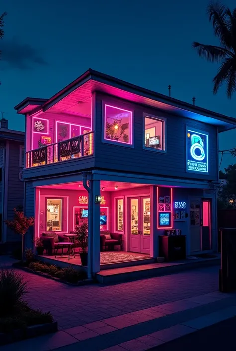 Make a 10 dollar house with gaming vibes and neon light
Make it realistic 