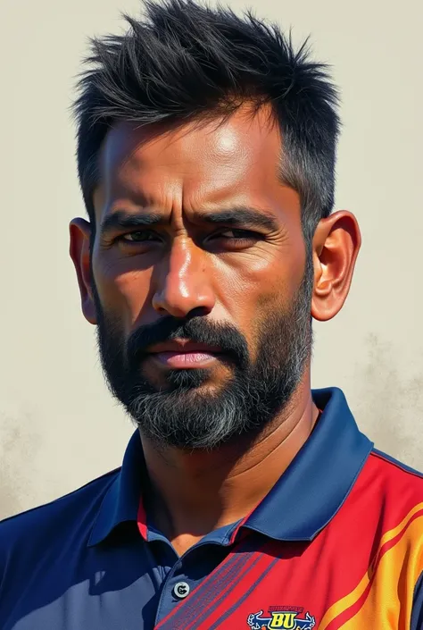 Create Ms dhoni on gujarat titans jersy