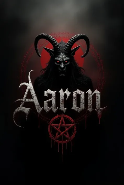 Logo matal band satanic name AaroN
