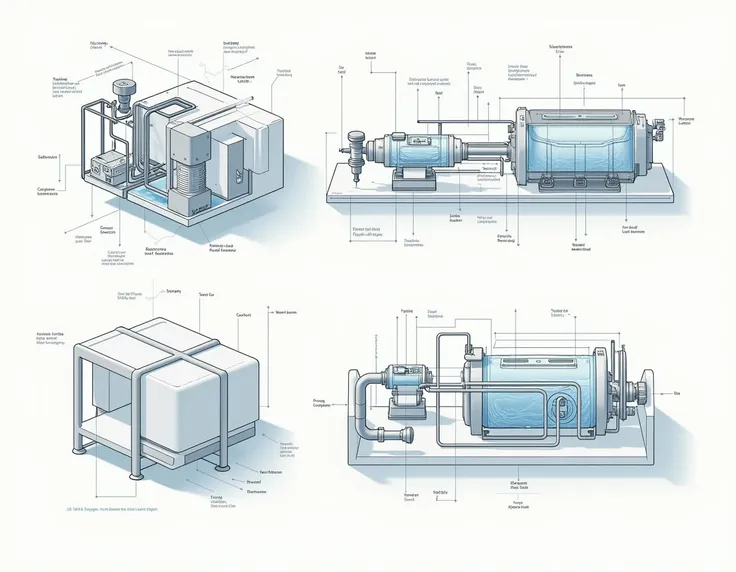 Representative images :  Diagrams of the key parts of the cooling system and their interconnection.