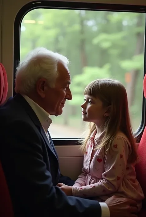 grandfather shows his big penis to young girl s on a train , sex