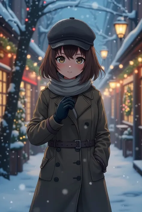 Girl anime detective chirstmas