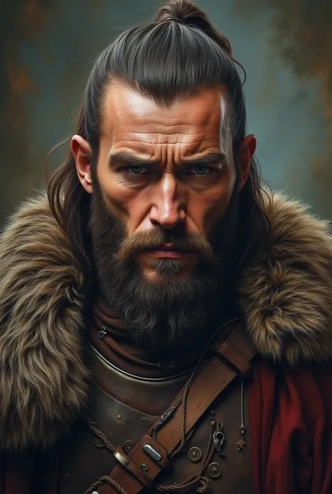 YouTube thumbnail 16:9 for a video about 
Viking king wearing traditional costume  
a highly detailed drawing painting portrait of a man warrior, portrait of a
Masterpiece, 
set in the year 900 AD
strong and confident gaze,fierce
high resolution, masterpie...