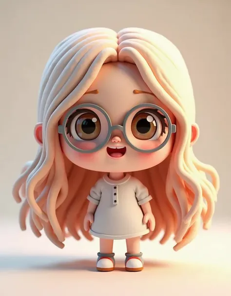 Cute Chibi 3D Long Haired Glasses