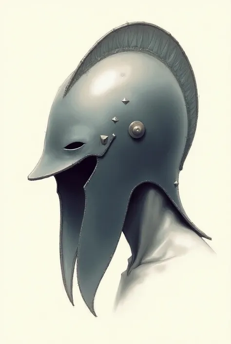 illustration, masterpiece, concept art, ancient atlantean fish-shaped iron helmet, elegant but simple, plain smooth iron, realistic, plausible, cool design, designed by Alan Lee, neutral background, perfect composition, example sketch, extremely detailed, ...