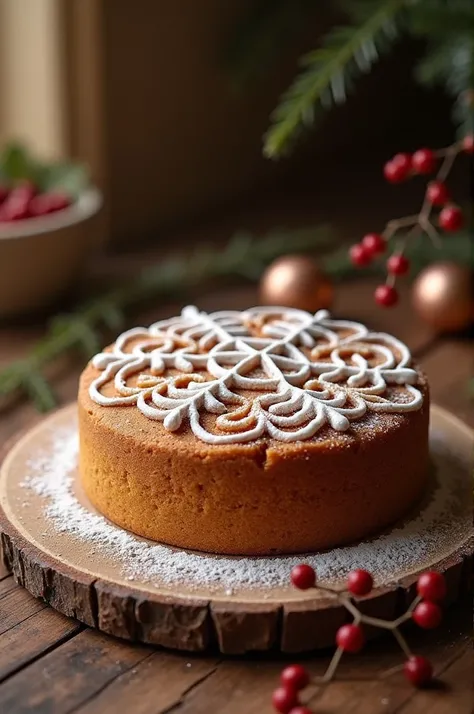 Create an Alsatian gingerbread on a table with decoration