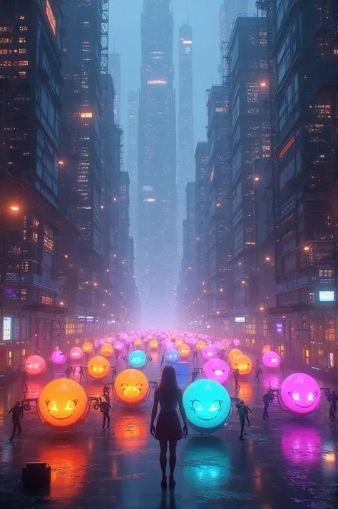  That night ,  she dreamt that she was in a huge digital city called Automáton ,  where all the buildings were computer systems and there were a multitude of colorful robots working in an efficient and coordinated way.  These robots looked like glowing bal...