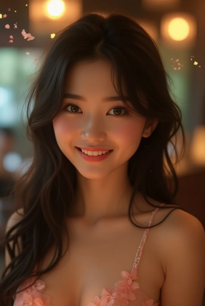 Korean girl, 20 years old, 16k, 1 girl,  A beautiful girl I want to spend a fun weekend night with, Have a nice dream . 